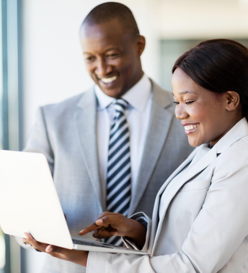 Man and woman in suit
